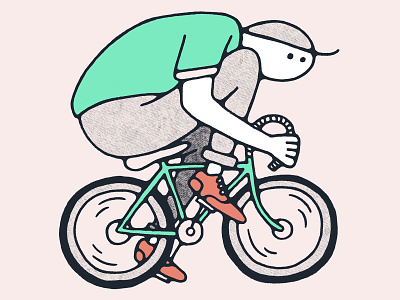 Tight Spaces bicycle bike bike ride character cute human illustration person ride small tight
