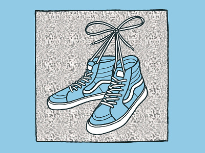 Shoes - 12.9.19 blue illustration lace laces shoe shoelace shoes tied vans