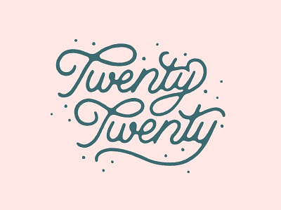 2020 2020 font handlettering holiday illustration lettering new year script script font texture twenty typography
