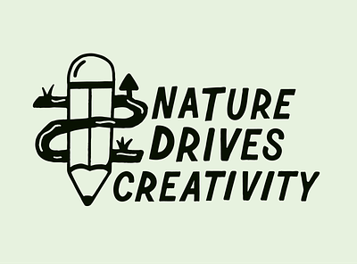 Nature Logo & Typography conceptual illustration graphic design hand drawn typography logo designer nature illustration nature logo pencil illustration tshirt graphic type lockup typography