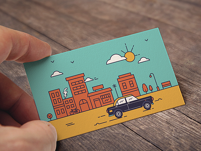 card illustration for Mumbai's Kaali peeli taxi drivers