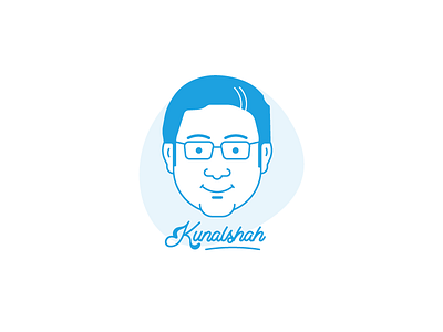 Kunal Shah's avatar avatar character face illustration minimal photo portrait vector