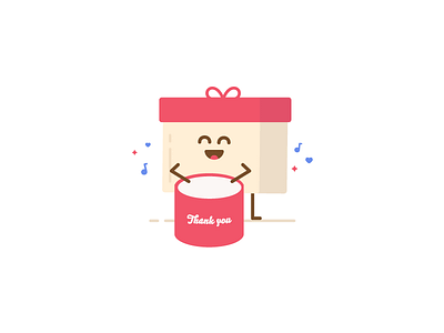 Thank you Box box delivery ecommerce happy illustration thank you ui user
