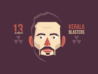 CK vineeth avatar color colorfull footballer illustration india minimal vector