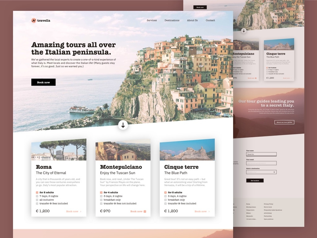 Travella Italy – A fictional travel guide website by Daniel Szabo on ...