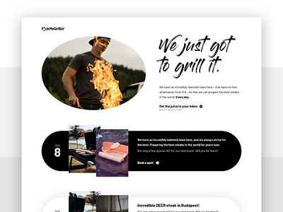 Fckmegrillin' – A blog for grilling enthusiasts. blog blog post cooking fire grill grilling journal minimal minimal design ui ui design ux design website