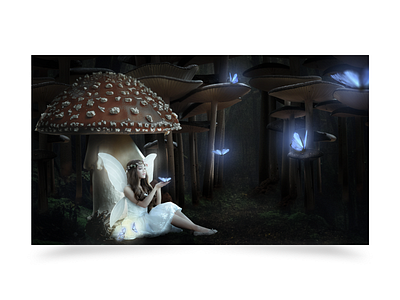Matte Painting Magic world butterfly design fairy forest illustration magic magic world matte painting photoshop