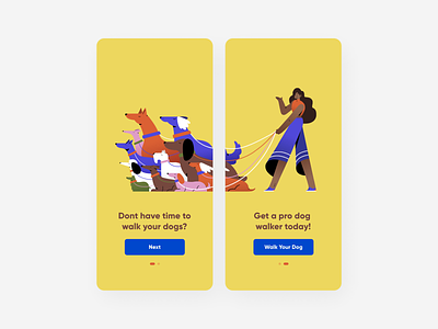 Dog Walker App app design illustration ui uidesign uiux ux uxdesign