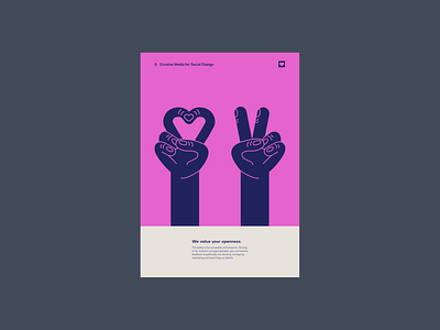 Open and Inclusive - Poster Design designhands illustration inclusive minimal open poster poster design typography visual design