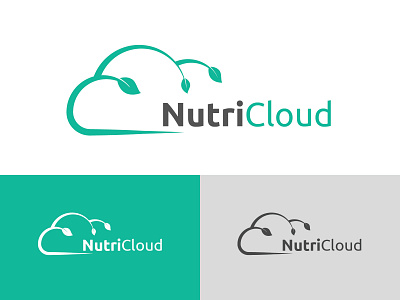 NutriCloud Logo cloud clouud logo logo minimailist minimal modern natural nature simple logo storage logo unique logo