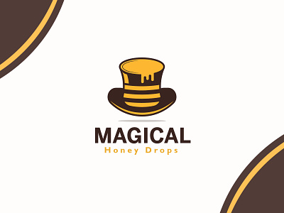 Magical Honey Drops Logo awesome bee brand brand design branding company drops hat hats honey icon illustraion inspiration magic minimal modern
