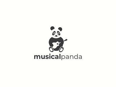 MusicalPanda Logo Design abstract app branding branding design conceptual design creative logo icon logo meaningful minimal modern design music panda