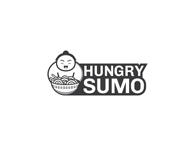 Hungry Sumo Logo art branding icon identity illustration mark minimal restaurant logo restaurent sumo