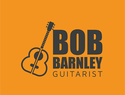 Bob Barnley Guitar Logo creative guitar gutarist logo logo minimal modern modernl logo