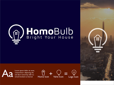 Housing Lamp Logo creative homepage house house logo minimal logo minimalist