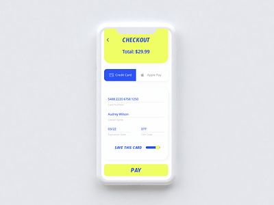 Credit card checkout ✧ dailyui002 app checkout creditcard dailyui dailyuichallenge design figma lime mobile mobileui modern ui ux