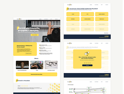 Muzobee ✧ Music lessons for eager learners branding figma hifimockup mockup musicapp musiclessons product design prototype ui uimockup ux webdesign webdesigner wireframe