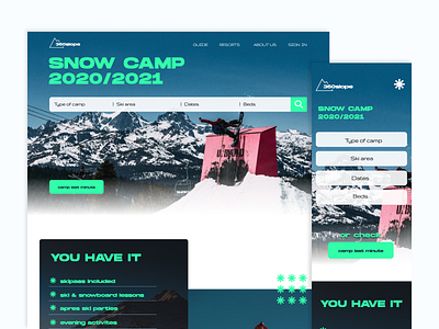 Winter camp booking ✧ Homepage