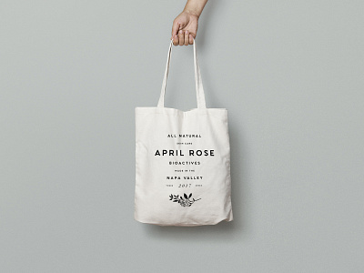 April Rose - Tote Bag branding merchandise tote typography