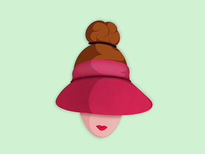 Girl visor illustration
