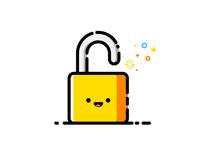 Unlock identity illustration unlock vector