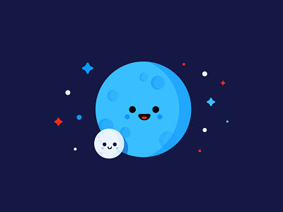 Blue Moon blue identity illustration moon vector