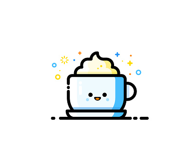 Cappuccino identity illustration milk vector