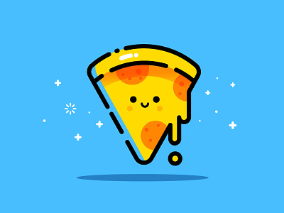 Pizza avatar cute friend friends happy identity illustration mbe style pizza smile vector