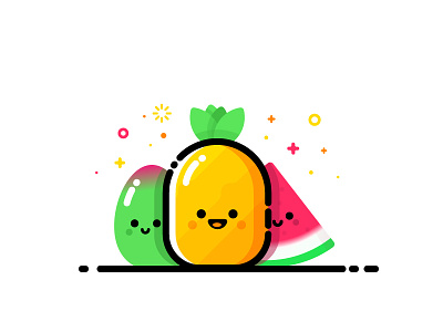 Fruity cute friend fruit happy mango mbe pineapple smile smiling face summer watermelon