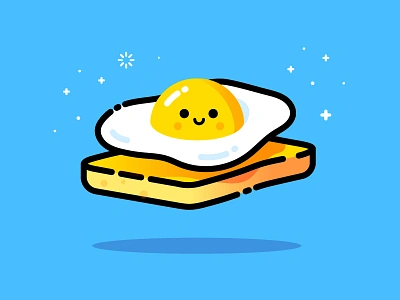 Egg egg identity illustration toast vector