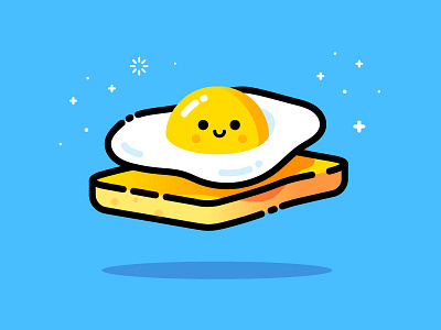Egg egg identity illustration toast vector