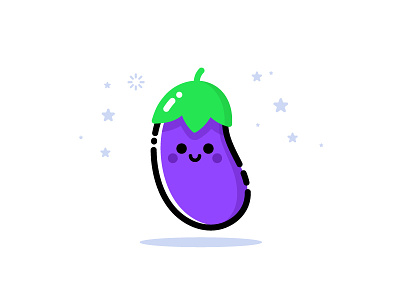 Eggplant eggplant identity illustration vector