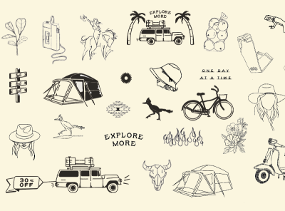 Fossil Brand Illustrations