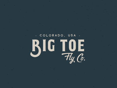 Big Toe Fly Co. Logo branding design icon illustration logo