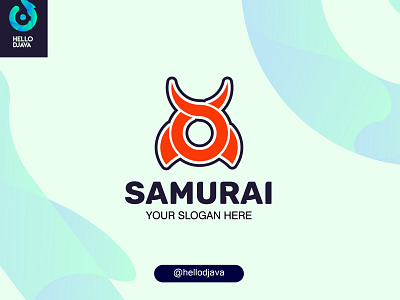 Samurai Logo branding branding design head iconic logo logo logos red samurai symbols