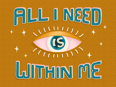 All I need hand lettering lettering mantra