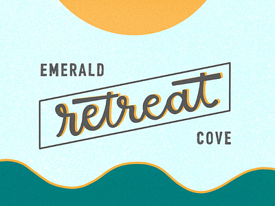 Emerald Cove Retreat hand lettering lettering logo mark summer water