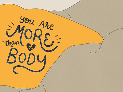 More Than A Body body positivity hand lettering illustration lettering
