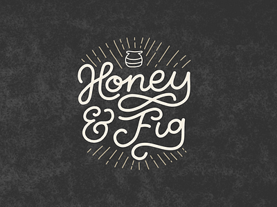 Honey and Fig Concept brand concept exploration hand lettered hand lettering lettering logo mark