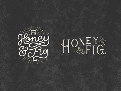 Honey and Fig Logos concept exploration hand lettered hand lettering honey lettering logo mark