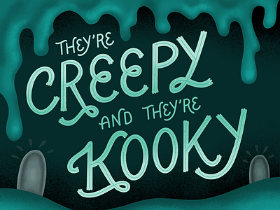 The Addams Family festive halloween hand lettered hand lettering lettering spooky type