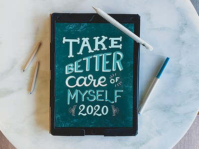 Self Care goals hand lettering lettering new year self care