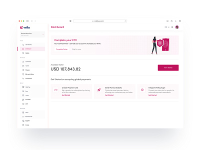 Vella Finance Web Dashboard UI