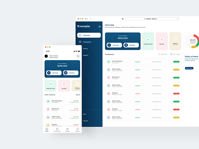 FIntech Dashboard UI dashboard design finance fintech illustration landingpage money