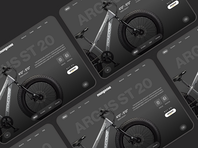 Desktop: Mongoose Bike Product Page app branding design illustration landingpage logo vector