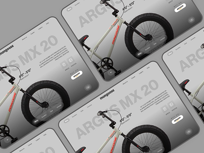 Desktop: Mongoose Bike Product Page app branding illustration landingpage logo ux vector