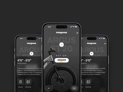 Mobile: Mongoose Bike Product Page