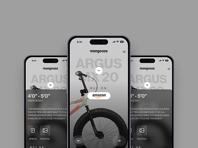 Mobile: Mongoose Bike Product Page