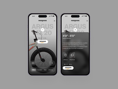 Mobile: Mongoose Bike Product Page