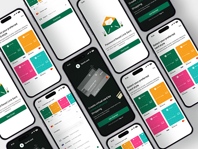 Virtual Card Mobile App Onboarding UI app design ui
